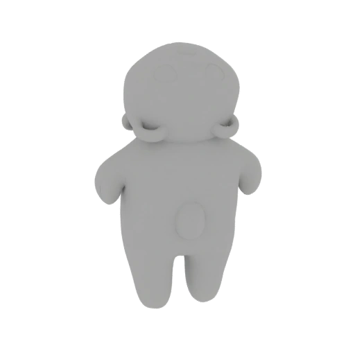 Cute Blob Character 3D Model