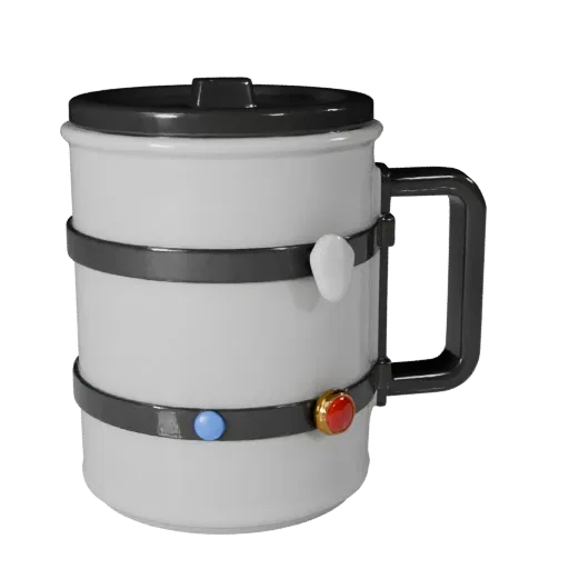 Minimal Mug High Poly 3D model, close-up studio render, showing ceramic, recognizable everyday shapes.
