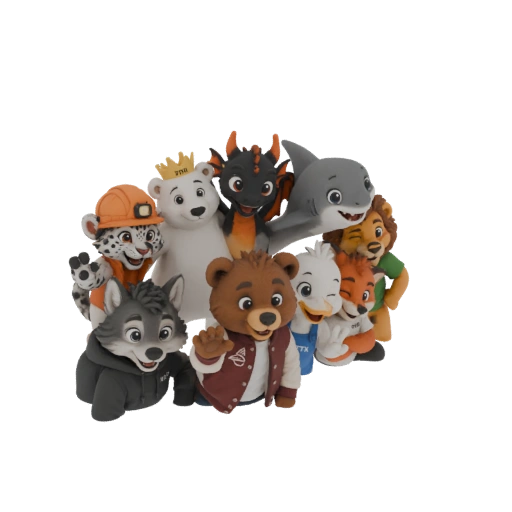 Cute Animal Character Collection 3D Model