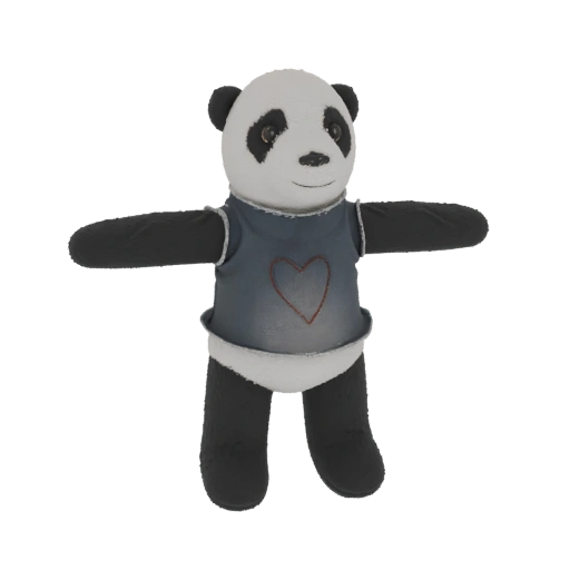 Cute Panda Plush Toy 3D Model