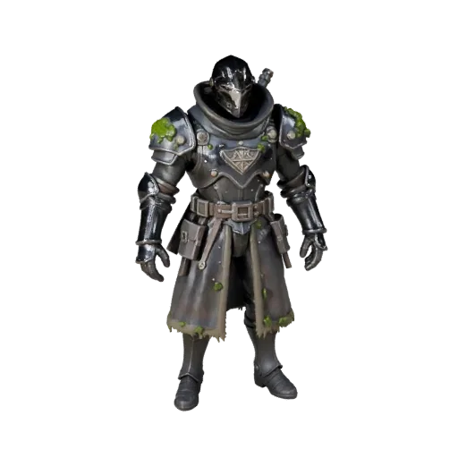 Cyberpunk Armored Knight Character Model - Rigged