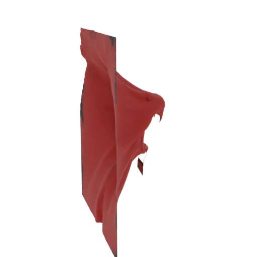 Red Flowing Fabric 3D Model