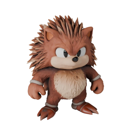 Modello 3D di Riccio Cartone Animato - Asset Stilizzato per Animazione | PBR