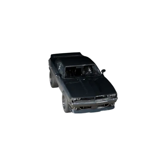Modelo 3D de Muscle Car, vista de estudio a tres cuartos, activo de vehículo listo para producción con líneas de carrocería,