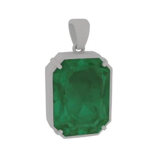 Emerald Pendant render detail 3D model, perspective studio render, highlighting pendant form and finish detail.