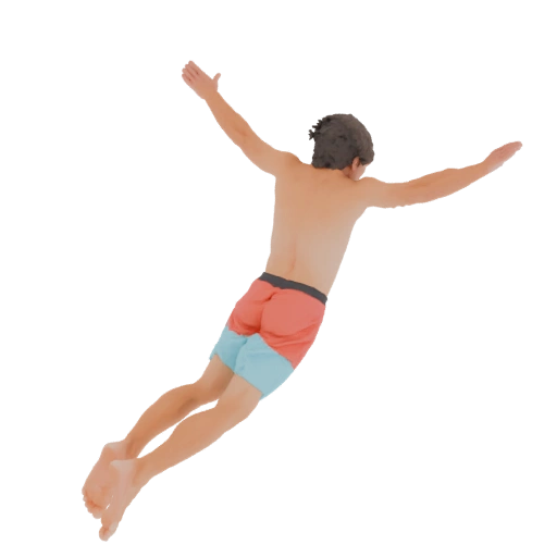 Diver in Mid-Air