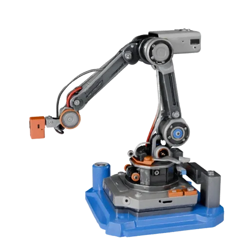 Research Robot Arm Modular 3D model, isometric modular kit view, showing metal frames, robot form.