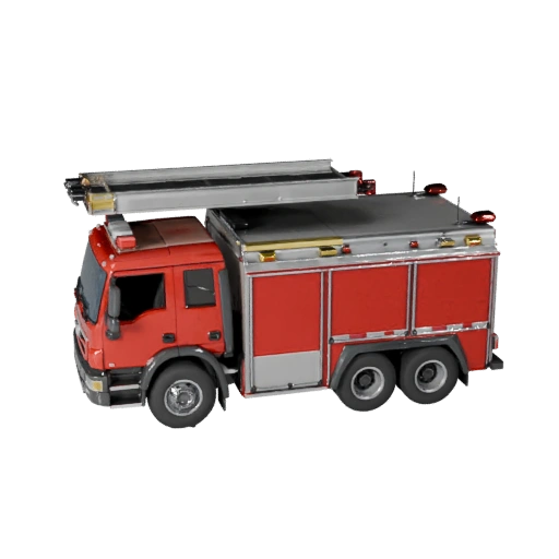 Camion dei pompieri 3D Model per Blender - Asset pronto per il rendering