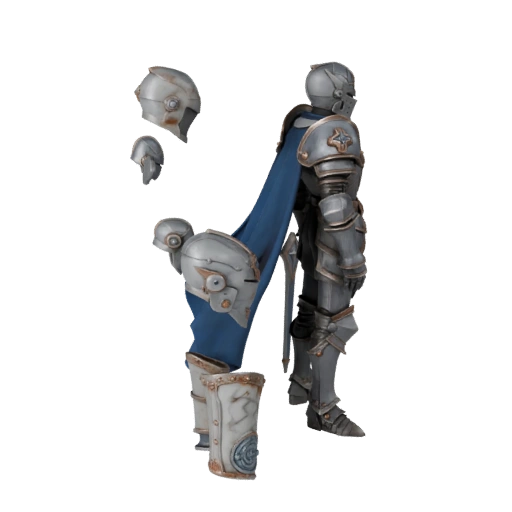 Fantasy Cobalt Ritter Charaktermodell - Geriggt