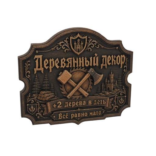 Wooden Decor Sign 3D Model