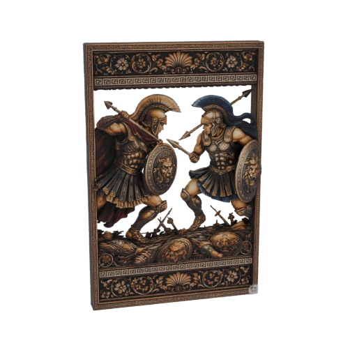 Ancient Greek Warrior Battle Relief