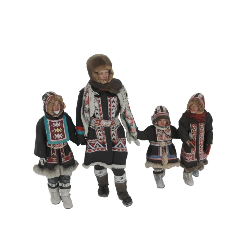 Indigenous Family in Traditional Attire