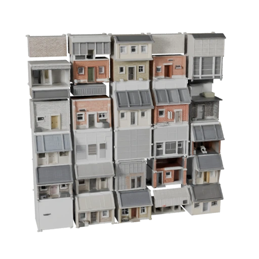 3D модель городского блока для Blender - Рендер-ресурс