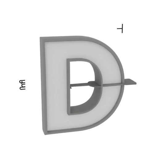 Russian letter D with slot