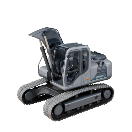 Bagger 3D-Modell für Unity - Low Poly Game Asset