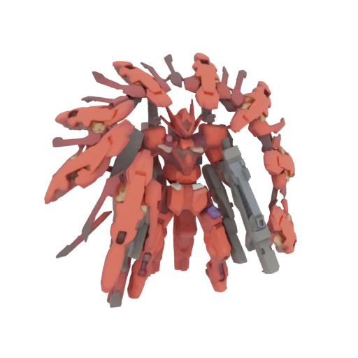 Crimson Winged Mobile Suit 3D Model