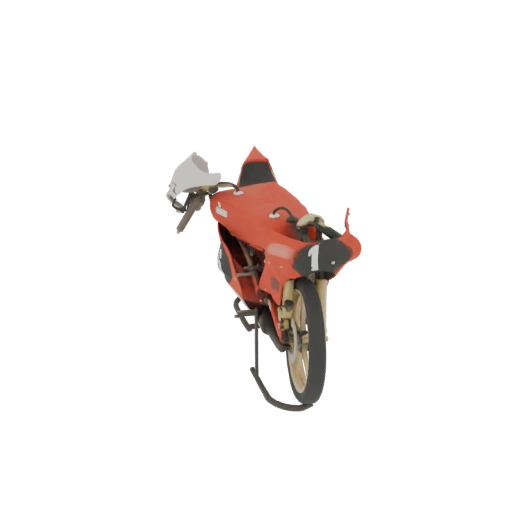 Red Racing Motorcycle with Number 1