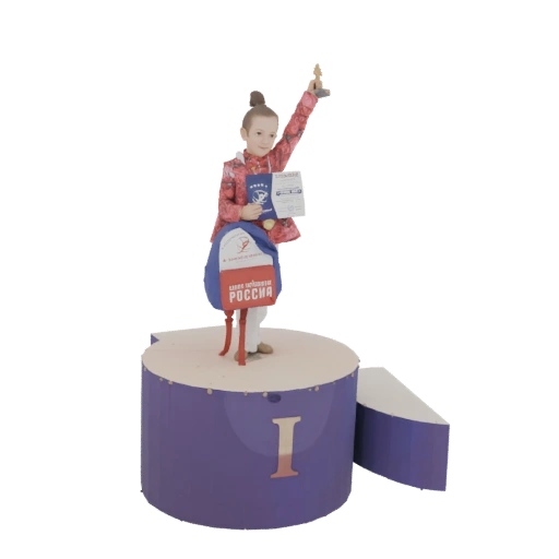 Young Champion on Podium