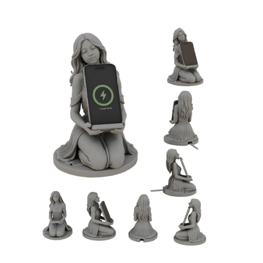 Kneeling Woman Phone Stand