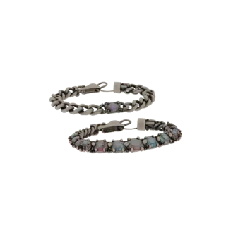 Gold Boho Bracelet And Earring Set 3D model, isometric collectible display render, gold finish.