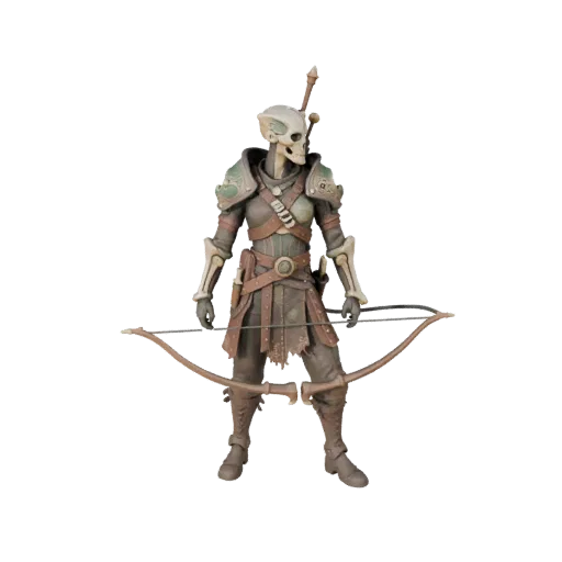 Personaggio 3D Ranger Fantasy Battagliero, vista viewport motore, asset pronto per Unreal Engine con posa in piedi e pbr