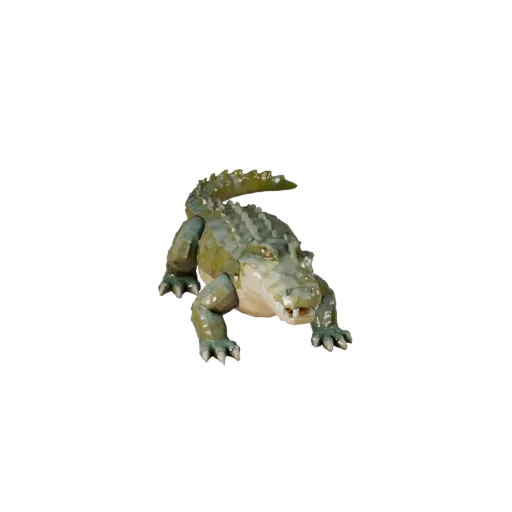 Low Poly Crocodile 3D Model - Unity Game Asset with FBX | PBR