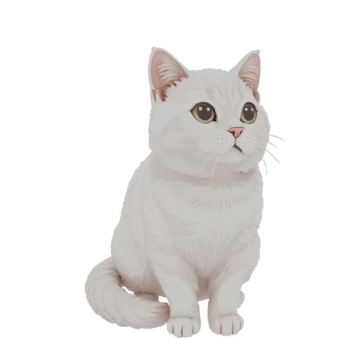 White Cat 3D Model