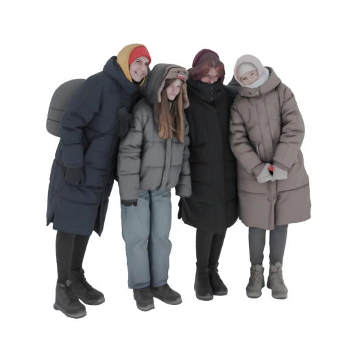 Family in Winter Coats