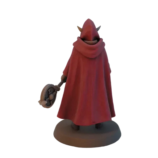 Medieval Dark Elf Cleric Miniature STL