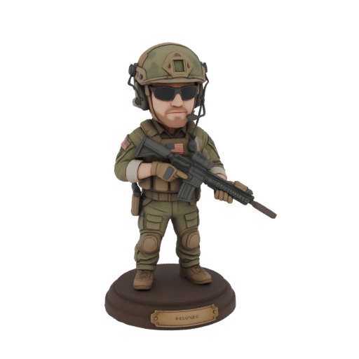Tactical Soldier Bobblehead 3D Model