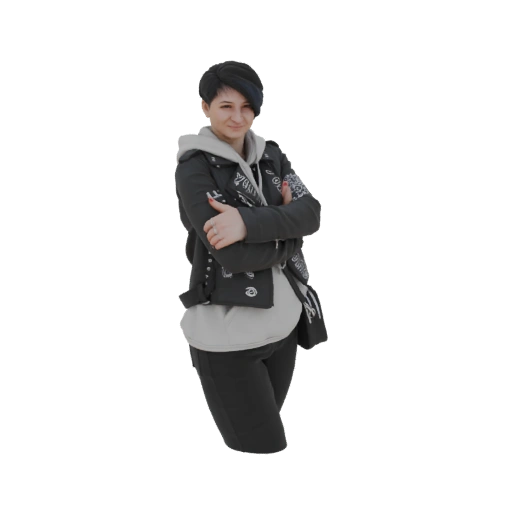 Punk Rocker Woman 3D Model