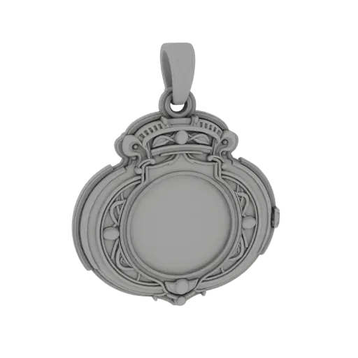 Ornate Locket print ready 3D model, perspective studio render, showing pendant form, surface, and scale cues.