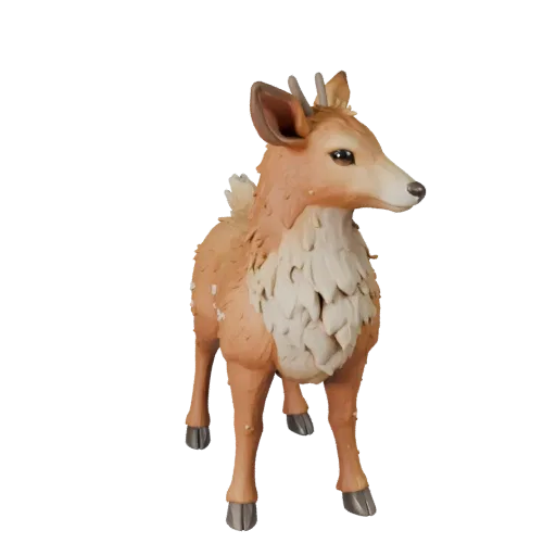 High Poly Deer 3D Model - Detailed STL Asset for Printing | PBR