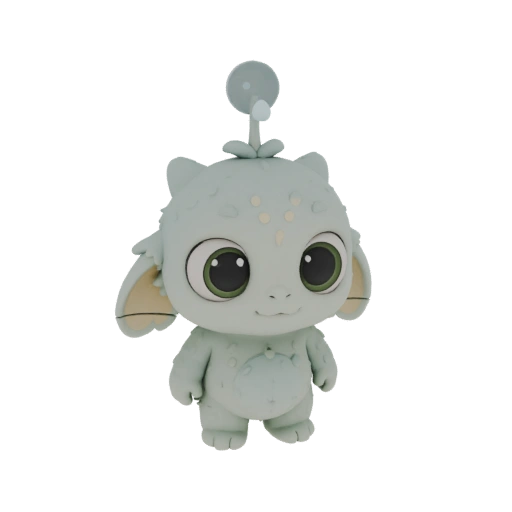 Cute Baby Alien Creature 3D Model