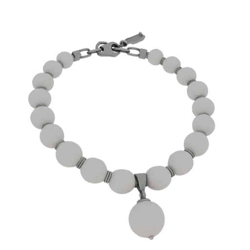 Pearl Style Necklace print ready 3D model, front view studio render, showing necklace form, surface, and scale cues.