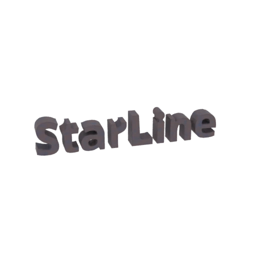StarLine 3D Text Logo