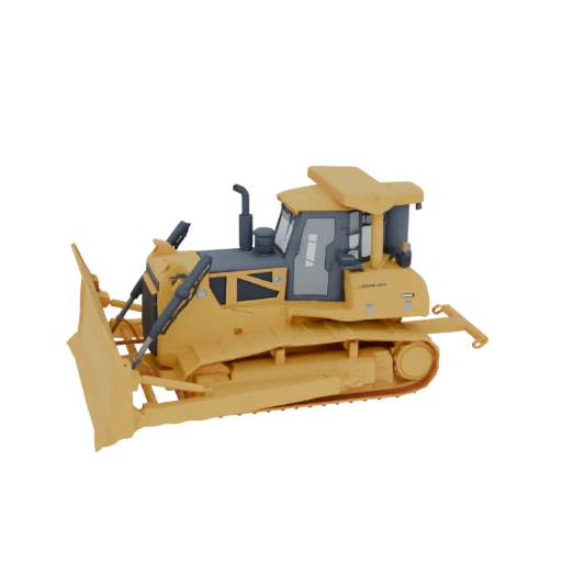 Yellow Bulldozer 3D Model