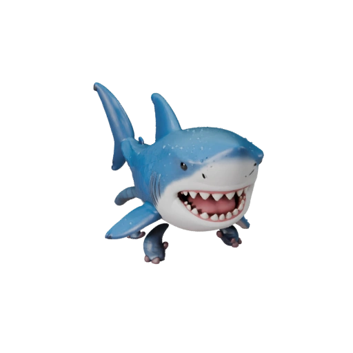 Modèle 3D de Requin Tigre Dessin Animé - Actif Stylisé pour l'Animation