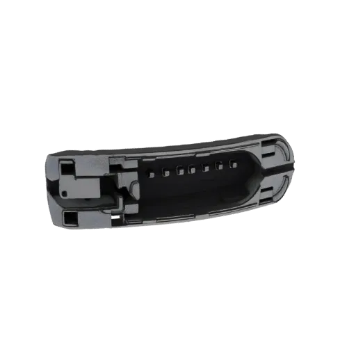 3D model of the internal mechanism of a futuristic device, showing intricate metallic components and vents.