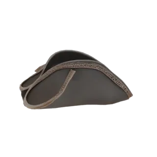 Modelo 3D de sombrero tricornio de la época de Pedro I con galón decorativo en los bordes