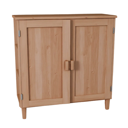 Wandmontierter Schrank GLB 3D Web-Asset für Browser