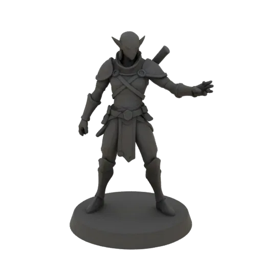 Dark Fantasy Elf Archer Miniature STL