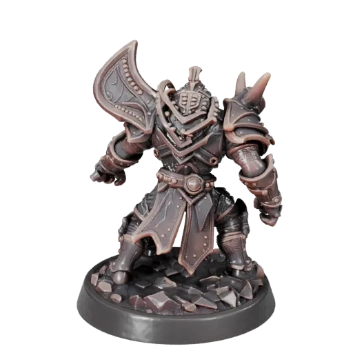 Fantasy Beast Miniature high poly 3D model preview showing silhouette, studio close-up view, pose and resin detail