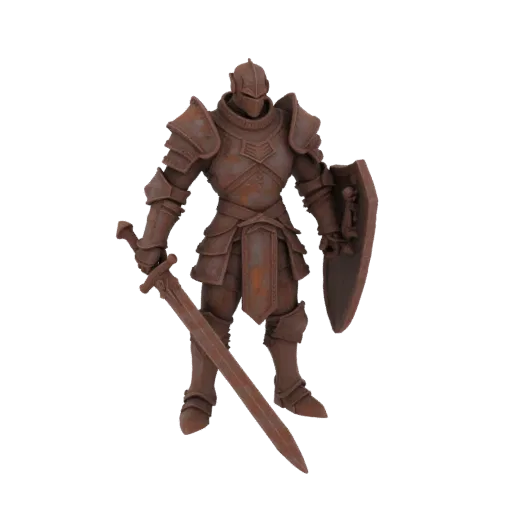 Miniatura STL de Paladino Dragonborn de Fantasia Sombria, renderização de mesa em três quartos, miniatura de chefe imprimível