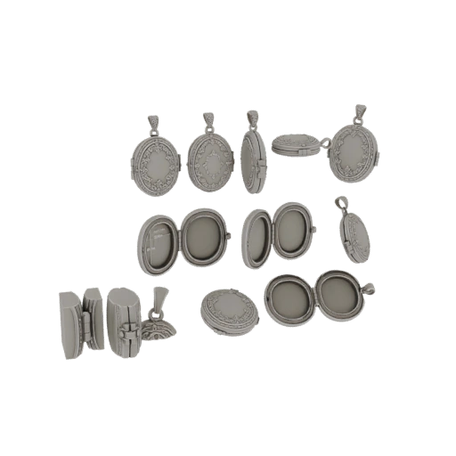 Ornate Oval Locket Collection