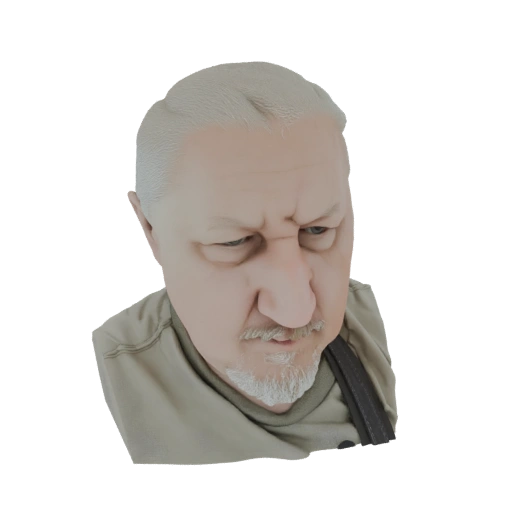 Elderly Man Bust 3D Model