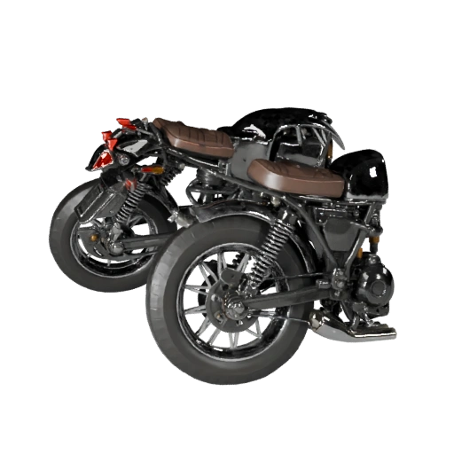 Motocicleta Retro de Alto Poligonaje 3D para Renderizados de Estudio