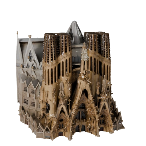 Modello 3D Sagrada Familia High Poly per Archviz per Architettura