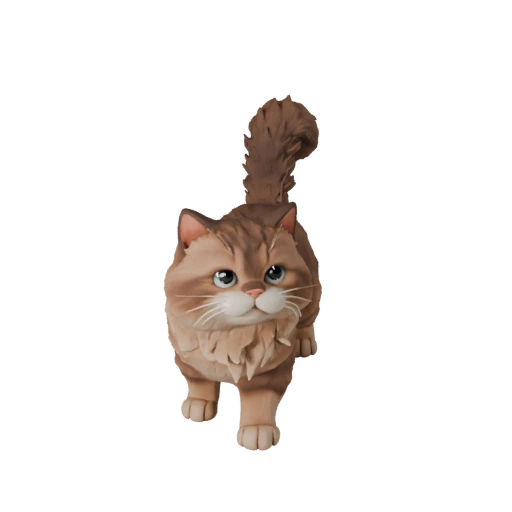 Cartoon Persische Katze 3D-Modell - Stilisierter Asset für Animation