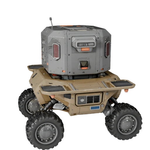 Modello 3D Rover Cargo Lunare Pronto per il Gioco per Giochi in Tempo Reale